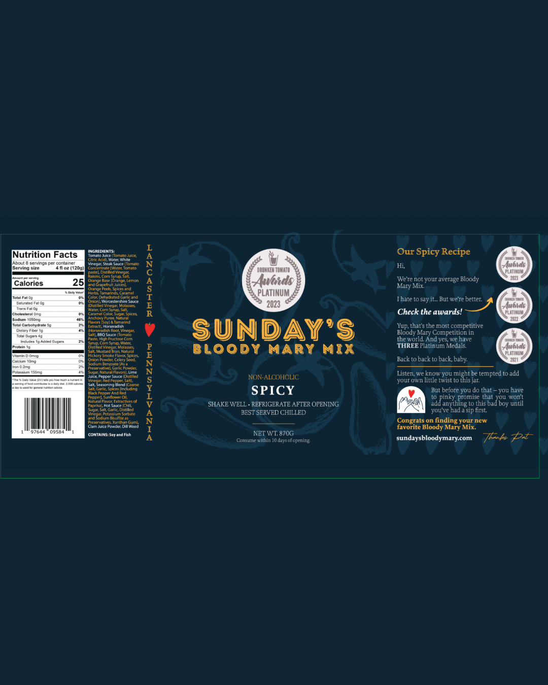 Spicy Bloody Mary Mix AWARD WINNING